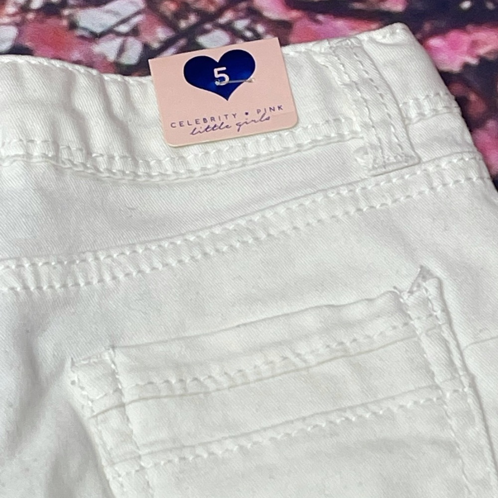 Celebrity Pink Little Girls White Skimmer Shorts - Picture 3 of 6